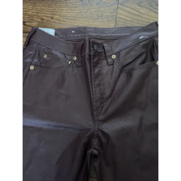 Gap Women's Size 28 / 6 Short Vintage Slim Mid Rise Coated‎ Shiny **Measure 32" - Picture 2 of 9